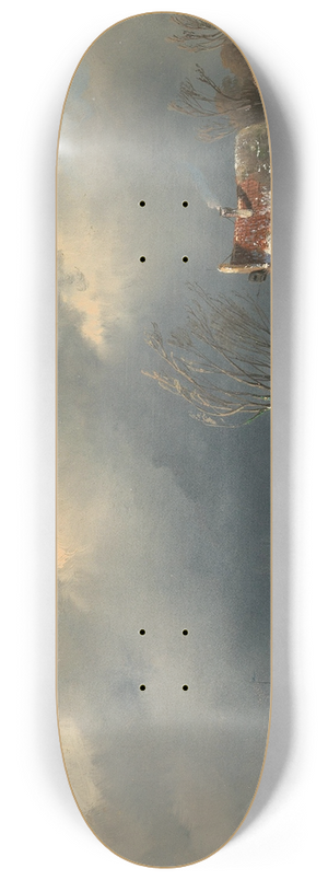 Charles Leickert - Ice Skaters 8.25 inch art skate deck