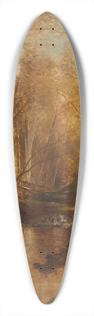 Jervis McEntee - Autumn in the Catskills 39.3 inch art pintail longboard deck