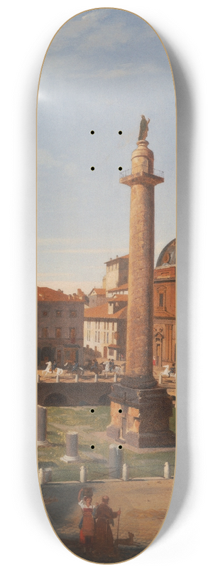 Charles Lock Eastlake - A View of Trajans Forum, Rome 8.25 inch art skate deck