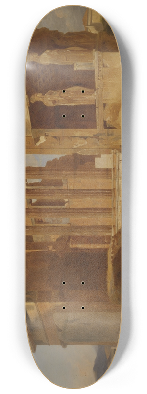 Charles Lock Eastlake - The Erechtheum, Athens, with Figures in the Foreground 8.25 inch art skate deck