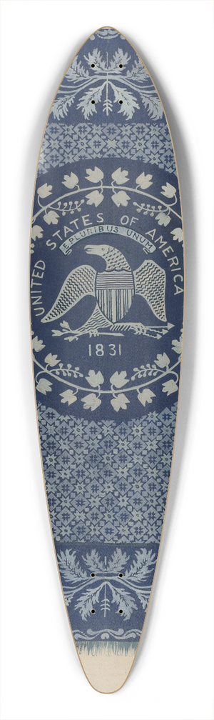 J. Howard Iams - Coverlet (U.S. Seal) 39.3 inch art pintail longboard deck