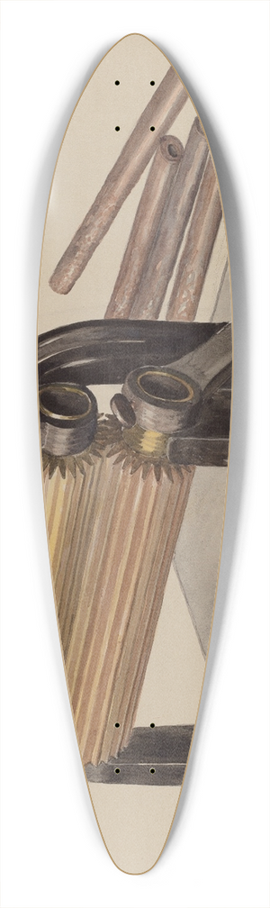 J. Howard Iams - Fluting Iron 39.3 inch art pintail longboard deck