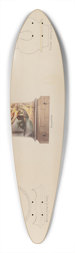 J. Howard Iams - Spirit Lamp with Teapot 39.3 inch art pintail longboard deck J. Howard Iams - Spirit Lamp with Teapot 39.3 inch art pintail longboard deck