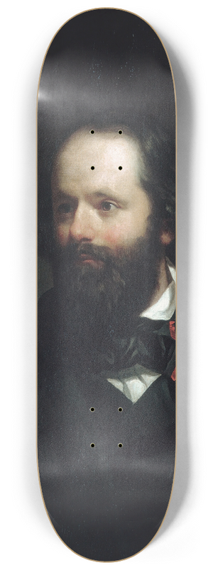Charles Loring Elliott - Portrait of the Artist 8.25 inch art skate deck