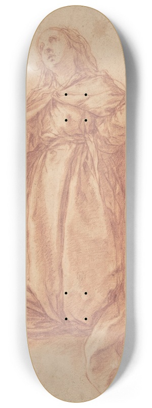 Abraham Bloemaert - Kneeling Female Figure with Upraised Arms 8.25 inch art skate deck Abraham Bloemaert - Kneeling Female Figure with Upraised Arms 8.25 inch art skate deck