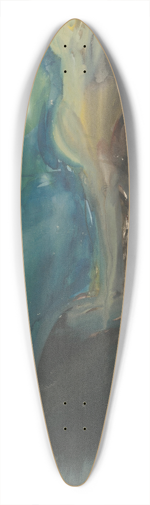 Jn Novk - Abstraktn kompozcia (rozprvkov postava) 39.3 inch art pintail longboard deck