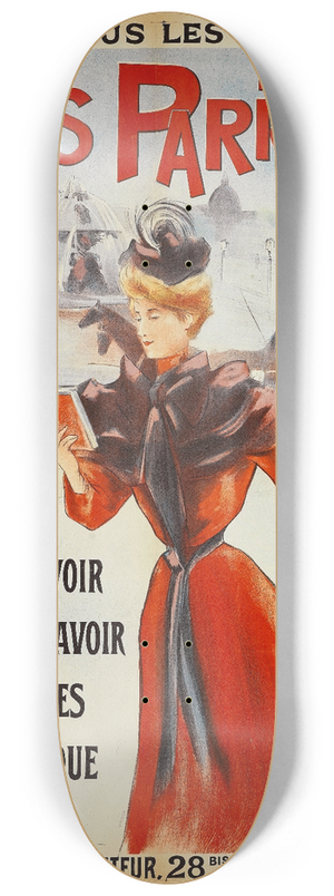 Charles Lucas - Chez Tous Les Libraires  Paris Parisien 8.25 inch art skate deck