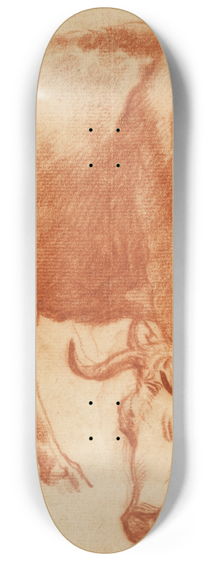 Adriaen van de Velde - A Cow Grazing 8.25 inch art skate deck