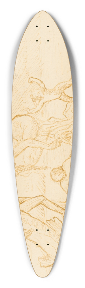 Jn Novk - Figurlna kompozcia 39.3 inch art pintail longboard deck