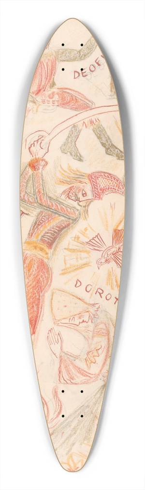 Jn Novk - Illustration of the Legend of Saint Dorothea III. 39.3 inch art pintail longboard deck