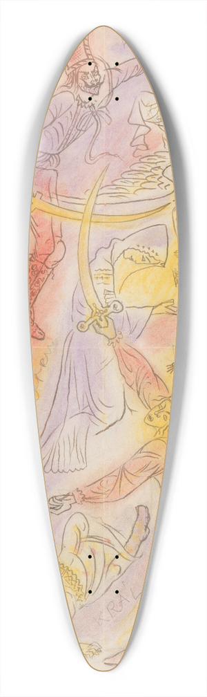 Jn Novk - Ilustrcie k legende o sv. Dorote I. 39.3 inch art pintail longboard deck
