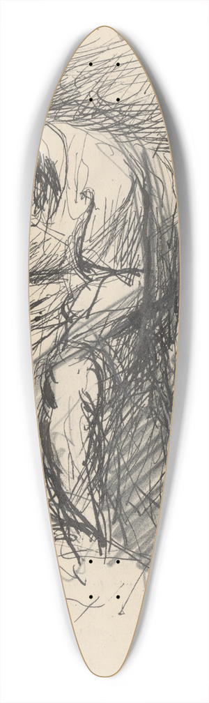 Jn Novk - Stooped Old Man 39.3 inch art pintail longboard deck