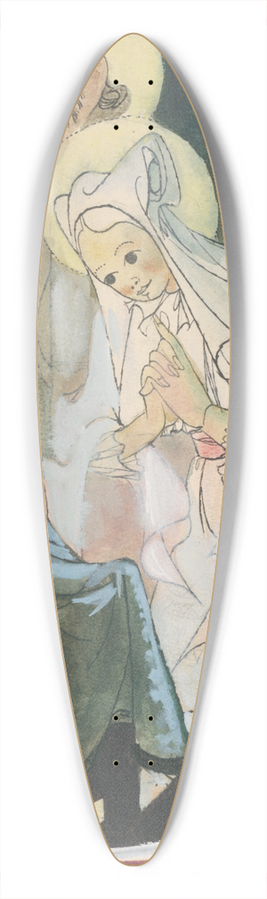 Jn Novk - The Birth of Christ 39.3 inch art pintail longboard deck