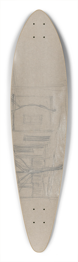 Jn Thain - Sketchbook 39.3 inch art pintail longboard deck