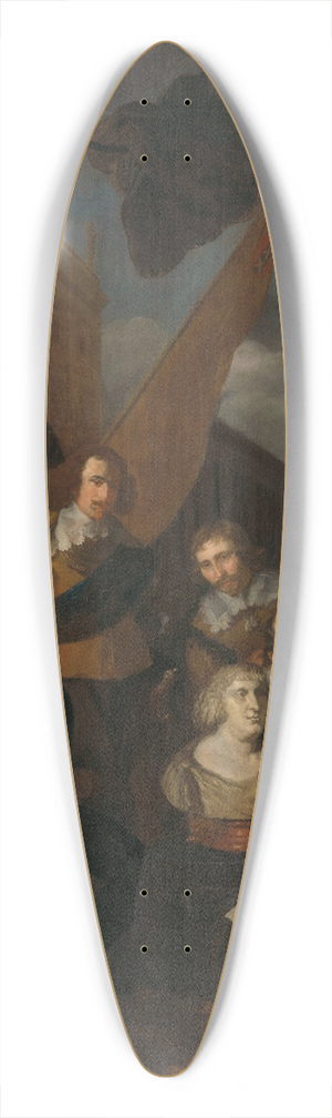 Joachim Von Sandrart - Officers and other Civic Guardsmen of the XIX District of Amsterdam, waiting to welcome Marie de Mdicis, 1 September 1638 39.3 inch art pintail longboard deck