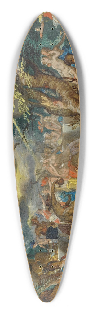 Joachim Wtewael - Abanquet Of The Gods 39.3 inch art pintail longboard deck