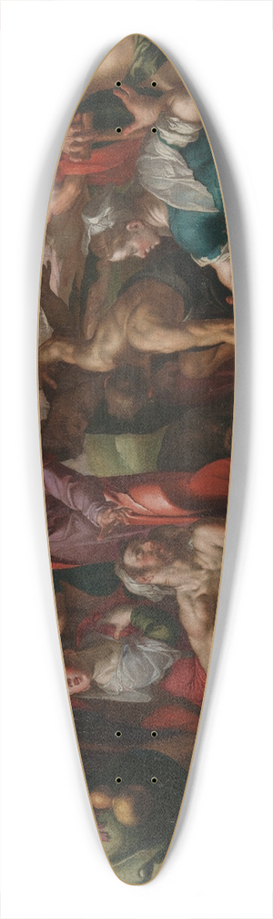 Joachim Wtewael - The Raising Of Lazarus 39.3 inch art pintail longboard deck Joachim Wtewael - The Raising Of Lazarus 39.3 inch art pintail longboard deck