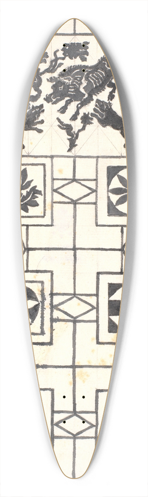 Joakim Skovgaard - Studie efter pompejansk gulv 39.3 inch art pintail longboard deck