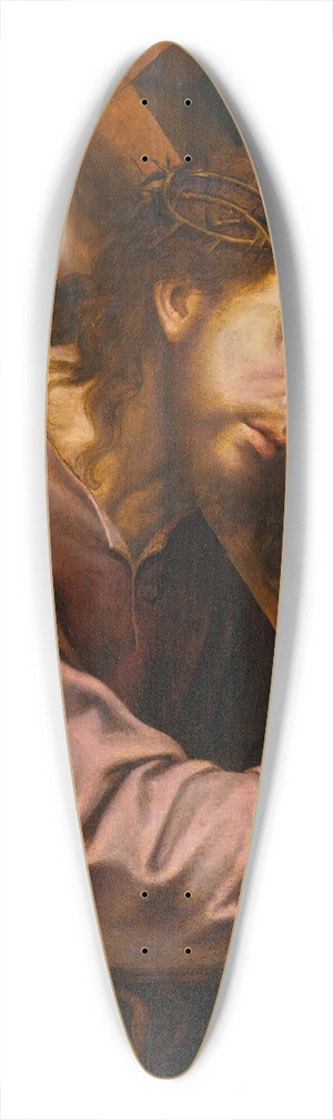 Joan Macip - Christ Carrying The Cross 39.3 inch art pintail longboard deck