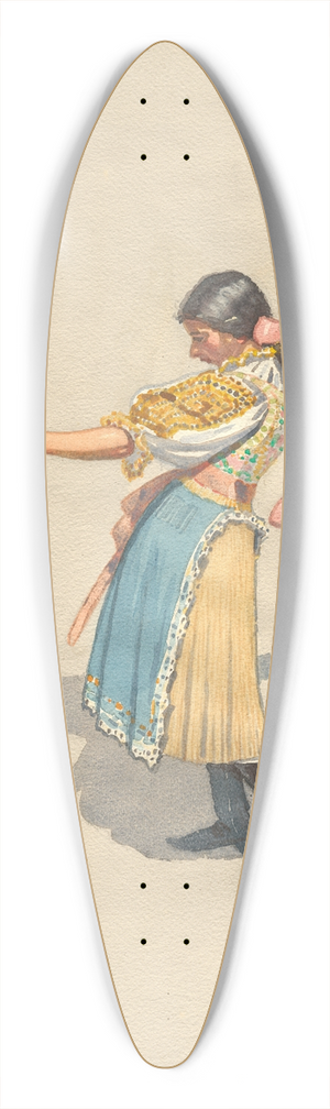 Joa prka - Dancer from Pieany 39.3 inch art pintail longboard deck