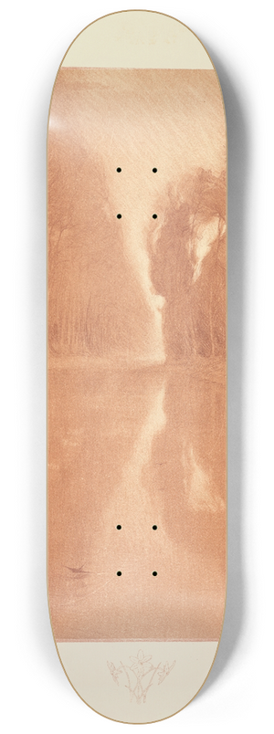 Charles Marie Dulac - Suite de Paysages; Landscape, Plate 2, Remarque, Starflowers 8.25 inch art skate deck