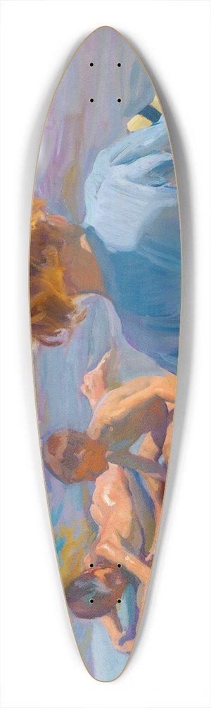 Joaqun Sorolla - Children On The Beach, Valencia 39.3 inch art pintail longboard deck