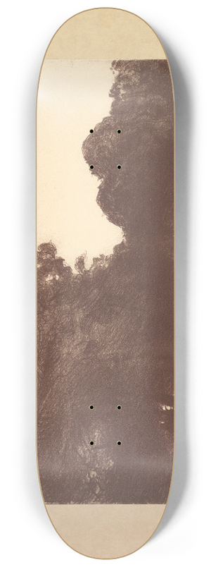 Charles Marie Dulac - Suite de Paysages; Landscape, Plate 7, Remarque, Poppies 8.25 inch art skate deck