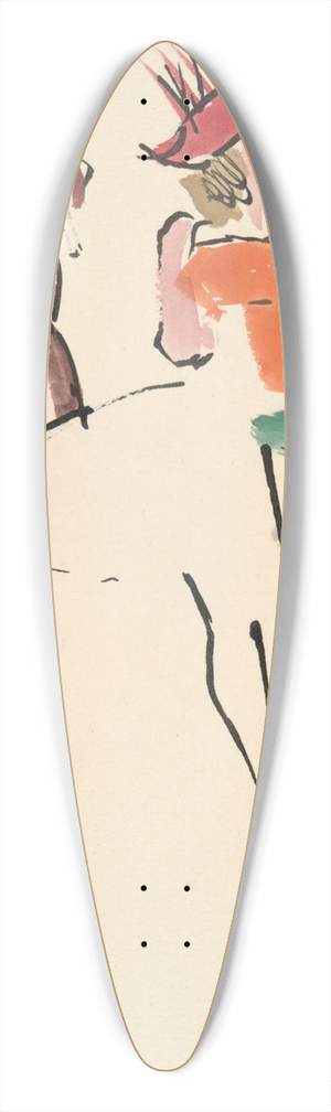 Joaqun Torres-Garca - Artists Ball; CostumedDancers 39.3 inch art pintail longboard deck