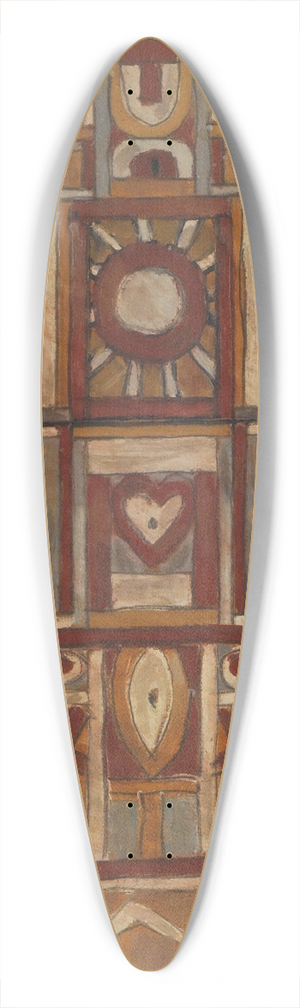 Joaqun Torres-Garca - El hombre 39.3 inch art pintail longboard deck