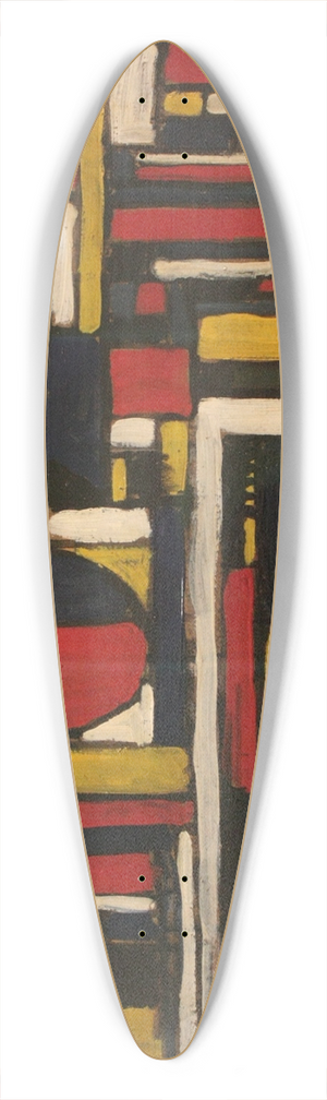 Joaqun Torres-Garca - Estructura constructiva con formas geomtricas 39.3 inch art pintail longboard deck