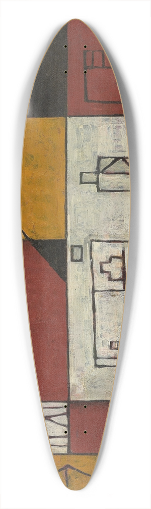 Joaqun Torres-Garca - Rue no. 2 (Paisaje constructivista) 39.3 inch art pintail longboard deck