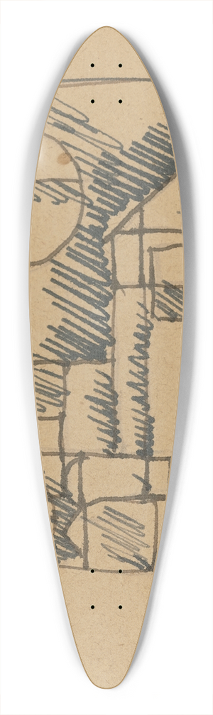 Joaqun Torres-Garca - Untitled 39.3 inch art pintail longboard deck