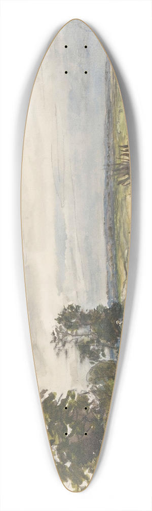 Johan Antonie de Jonge - Landschap bij Nevers 39.3 inch art pintail longboard deck Johan Antonie de Jonge - Landschap bij Nevers 39.3 inch art pintail longboard deck