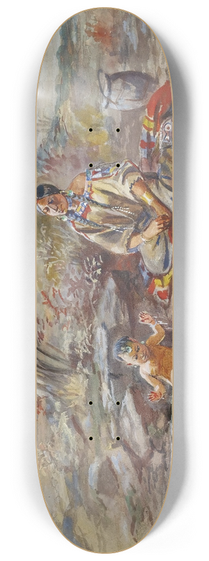 Charles Marion Russell - The Bath 8.25 inch art skate deck