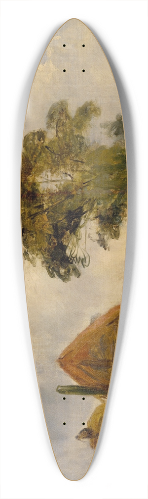 Johan Barthold Jongkind - Environs of Breda 39.3 inch art pintail longboard deck