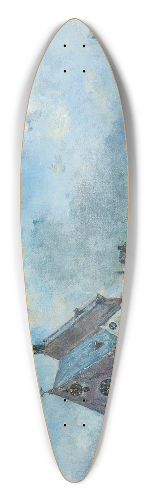 Johan Barthold Jongkind - La Place De Lglise 39.3 inch art pintail longboard deck