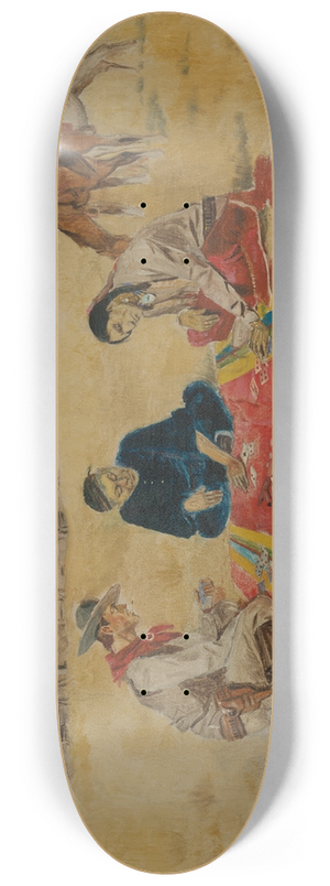 Charles Marion Russell - The PokerGame 8.25 inch art skate deck