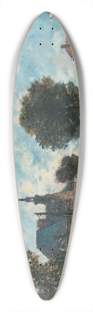 Johan Barthold Jongkind - Le Spui  La Haye 39.3 inch art pintail longboard deck