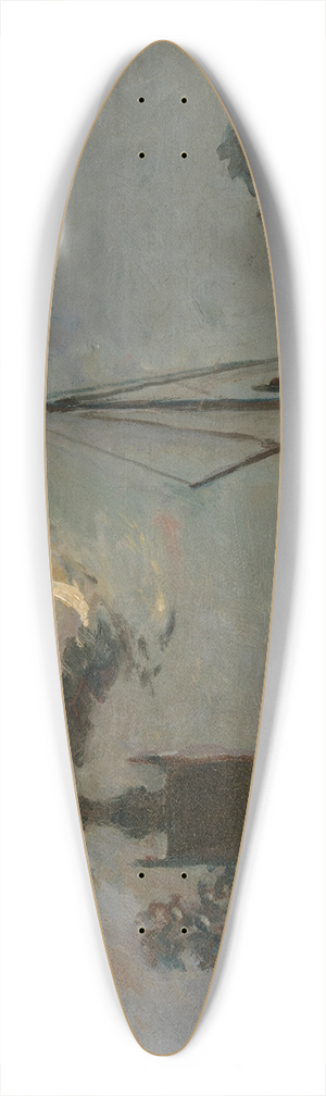 Johan Barthold Jongkind - Overschie in the Moonlight 39.3 inch art pintail longboard deck