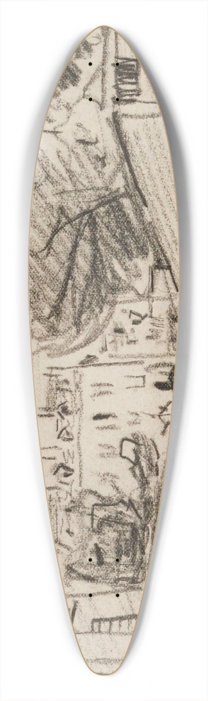 Johan Barthold Jongkind - Rue Cassini. 9me arrondissement 39.3 inch art pintail longboard deck
