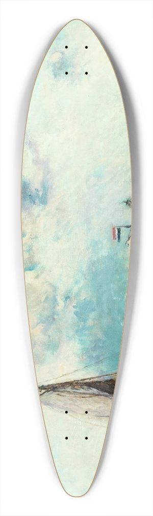 Johan Barthold Jongkind - Sailing Boats On The Meuse 39.3 inch art pintail longboard deck