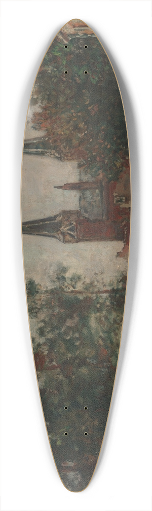Johan Barthold Jongkind - Scene atDelft 39.3 inch art pintail longboard deck