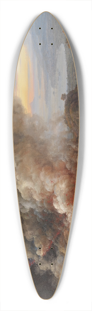 Johan Christian Dahl - An Eruption of Vesuvius 39.3 inch art pintail longboard deck