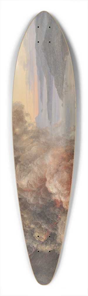 Johan Christian Dahl - Eruption of the Volcano Vesuvius 39.3 inch art pintail longboard deck