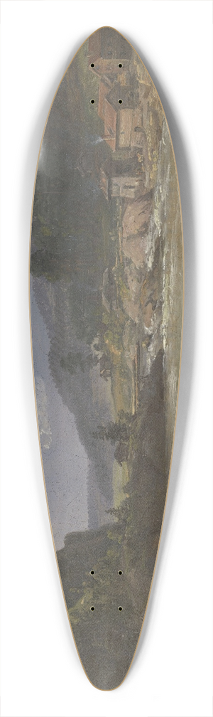 Johan Christian Dahl - Hellefossen near Hokksund 39.3 inch art pintail longboard deck