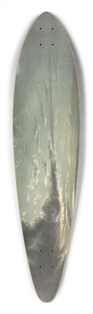 Johan Christian Dahl - The Gulf of Naples. Moonlight 39.3 inch art pintail longboard deck