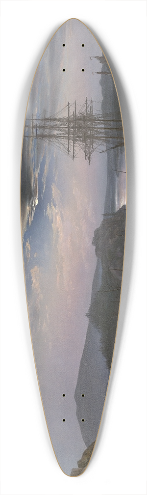 Johan Christian Dahl - View from Vaekero near Christiania 39.3 inch art pintail longboard deck