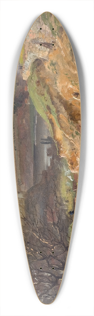 Johan Christian Dahl - View of Meissen.Study 39.3 inch art pintail longboard deck