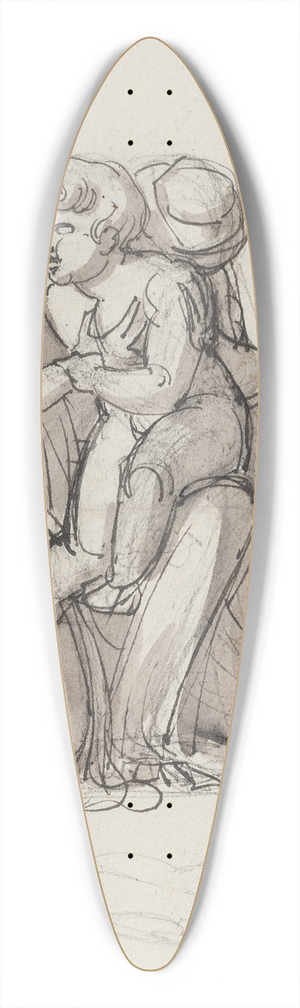 Johan Ludvig Lund - Moder og barn Studie til Andromache begrdende Hektors dd 39.3 inch art pintail longboard deck