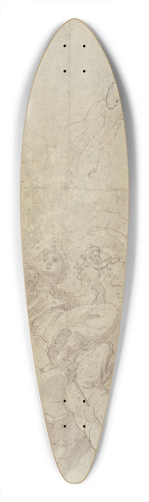Johann Andreas Wolff - Deckenentwurf (Allegorische Darstellung) 39.3 inch art pintail longboard deck